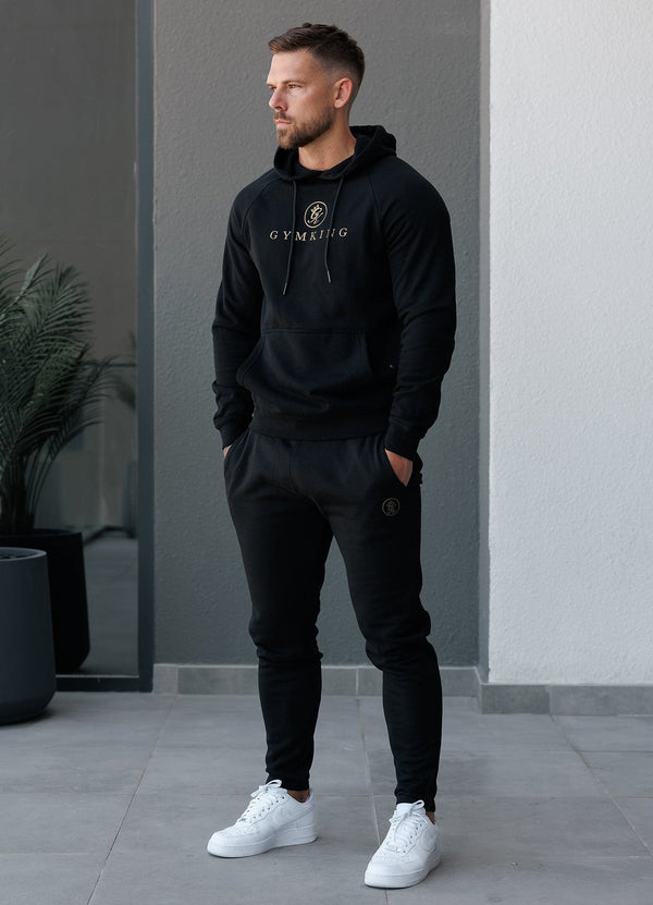 Gym King Pro Logo Hood Black/Gold
