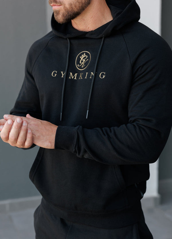 gym king Pro Logo Hood Black/Gold