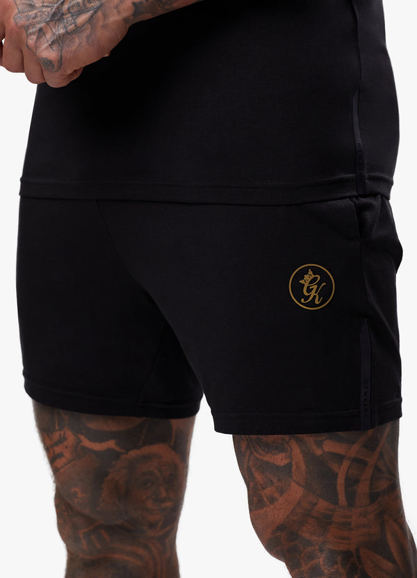 Gym King Pro Logo Jersey Short Black/Gold