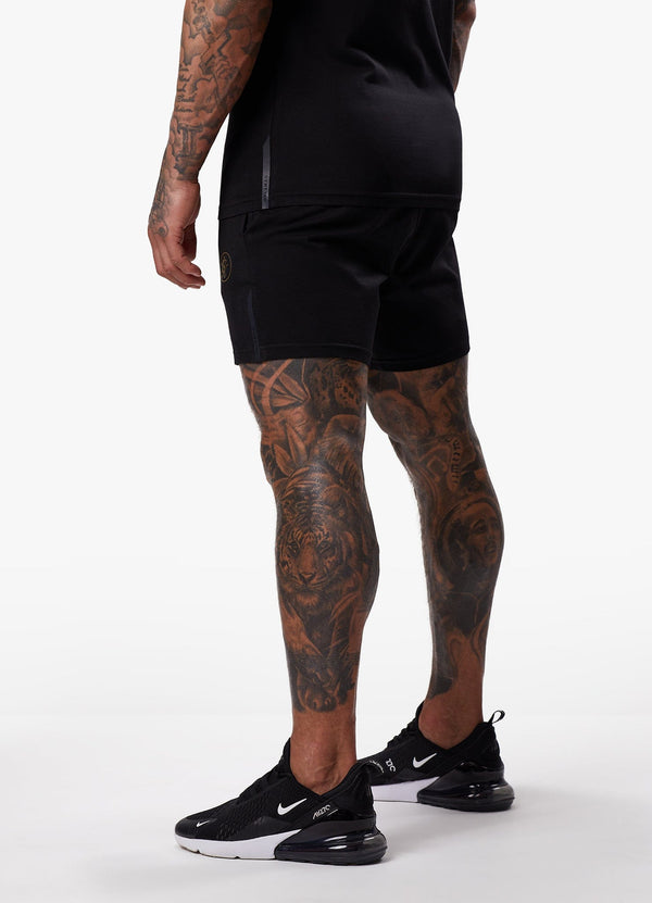 Gym King Pro Logo Jersey Short Black/Gold