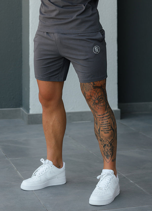 Gym King Pro Logo Jersey Short Graphite