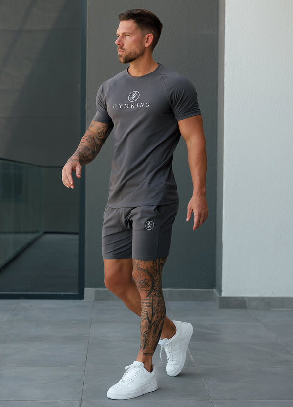 gym king Pro Logo Jersey Short Graphite