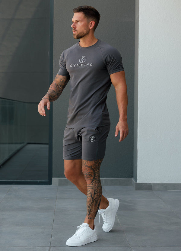 Gym King Pro Logo Jersey Tee Graphite
