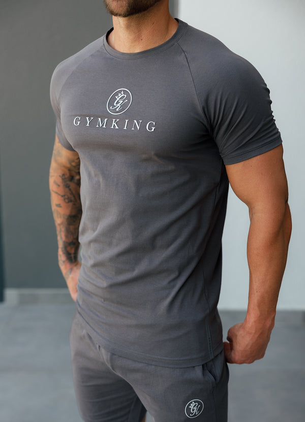 gym king Pro Logo Jersey Tee Graphite