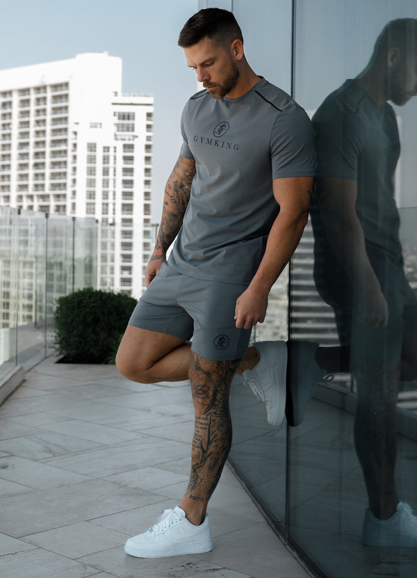 Gym King Pro Logo Tee V2 Fossil Grey