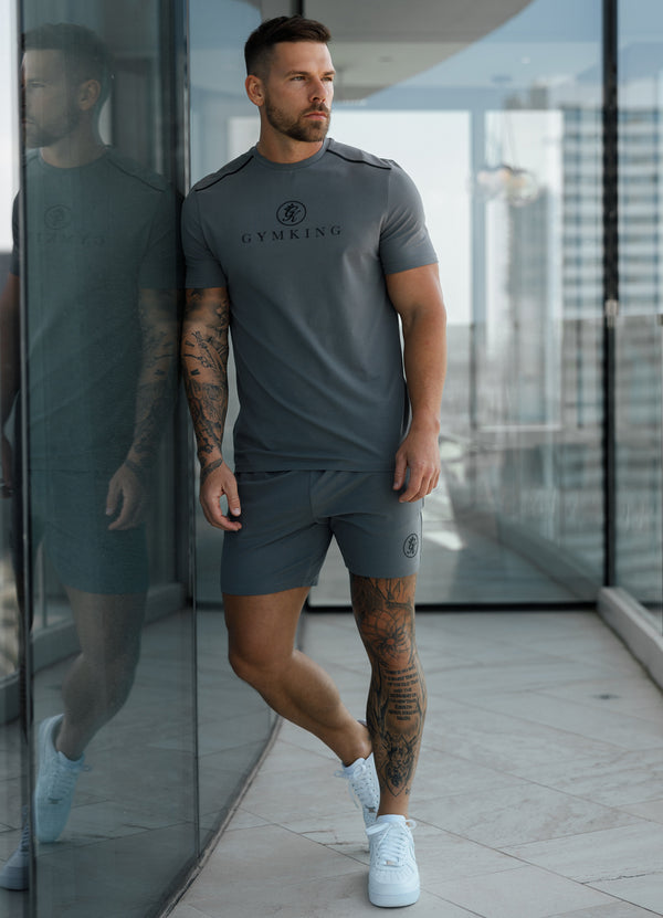 Gym King Pro Logo Tee V2 Fossil Grey