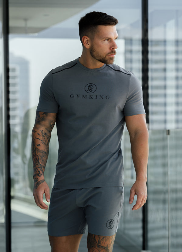gym king Pro Logo Tee v2 Fossil Grey
