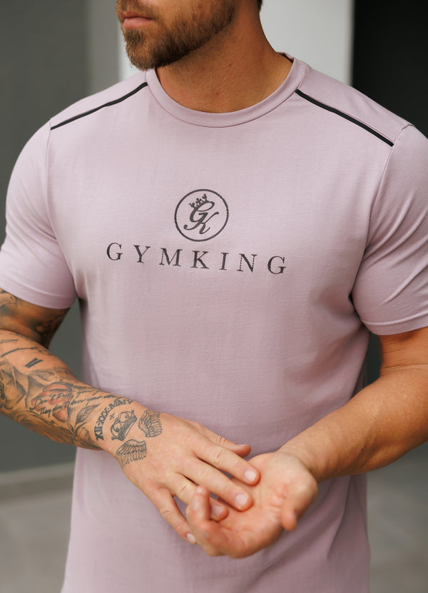 gym king Pro Logo V2 Jersey Tee Lilac Smoke