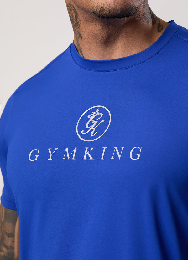 Gym King Pro Performance Tee Vibrant Blue