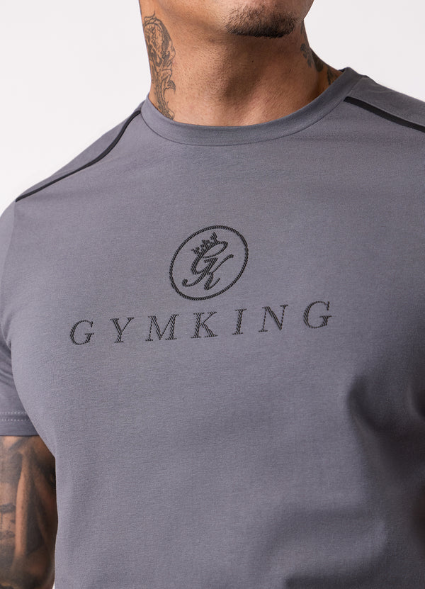 Gym King Pro V2 Tee Gunmetal Grey