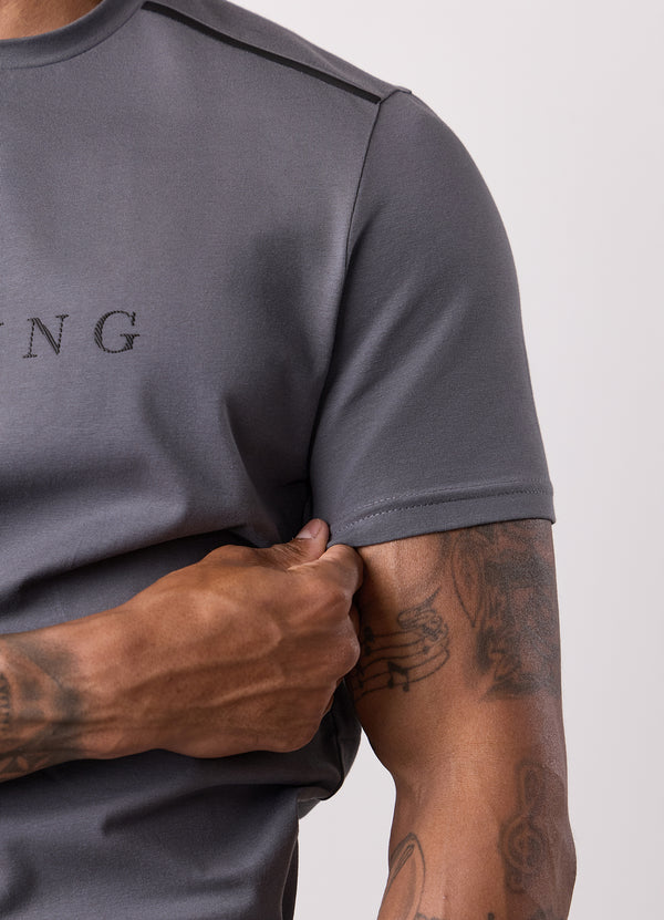 Gym King Pro V2 Tee Gunmetal Grey