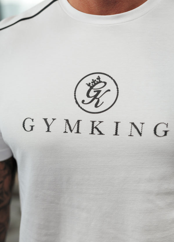 gym king Pro V2 Tee White