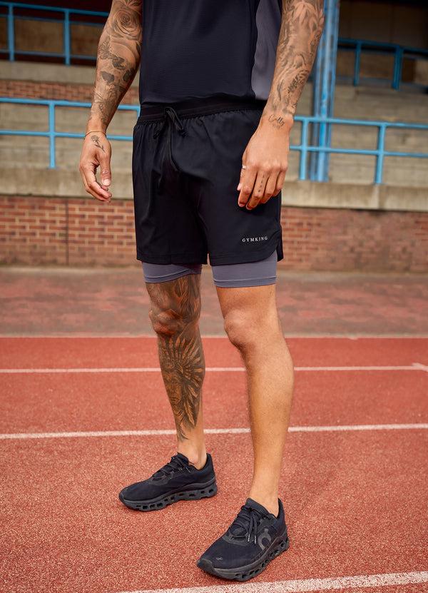 Gym King Progress 2-In-1 Short Black/Graphite