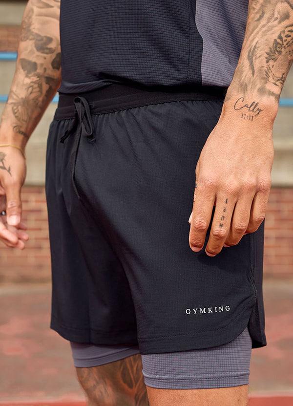 gym king Progress 2-In-1 Short Black/Graphite