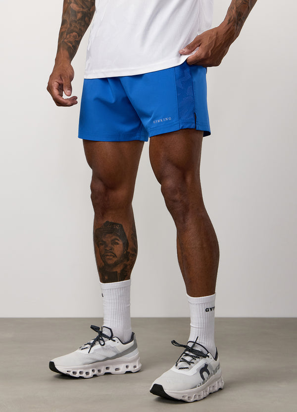 Gym King Progress Panel Short Electric Blue