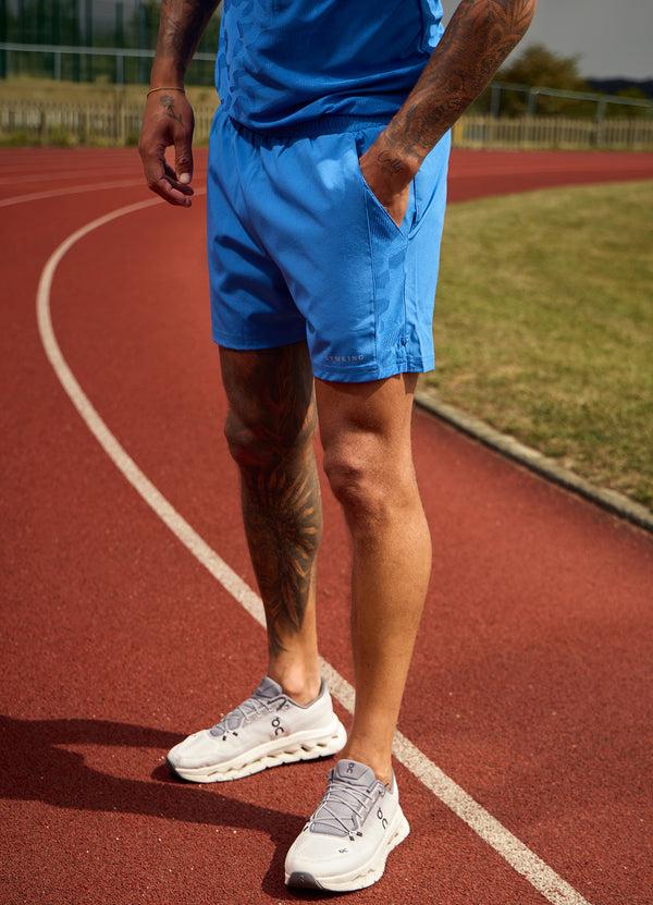 gym king Progress Panel Short Electric Blue