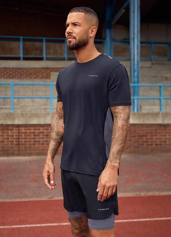 Gym King Progress Performance Tee Black/Graphite