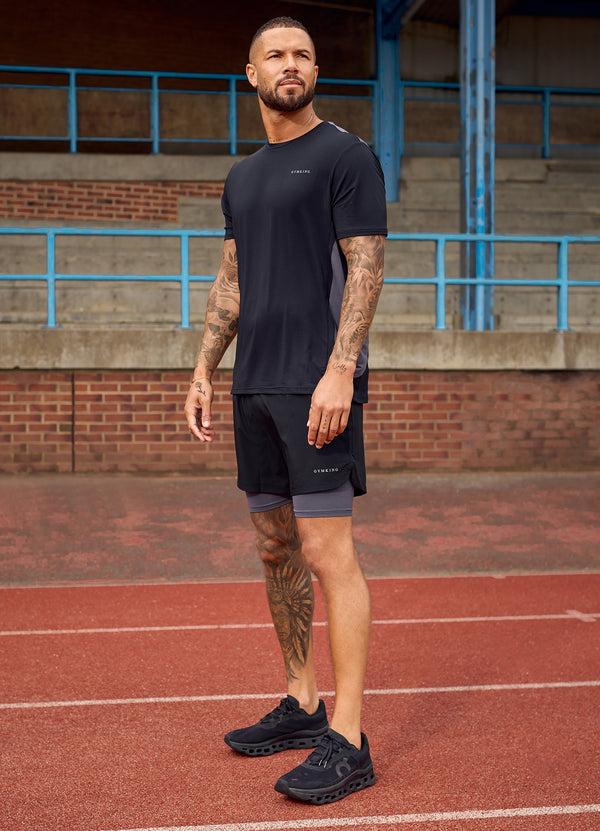 Gym King Progress Performance Tee Black/Graphite