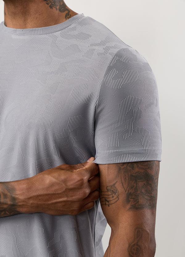 Gym King Progress Texture Tee Urban Grey