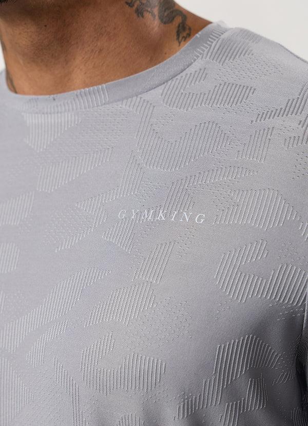 Gym King Progress Texture Tee Urban Grey