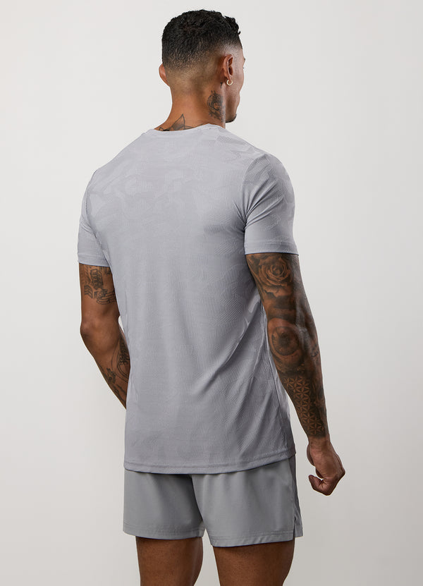 gym king Progress Texture Tee Urban Grey