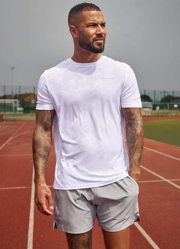 Gym King Progress Texture Tee White