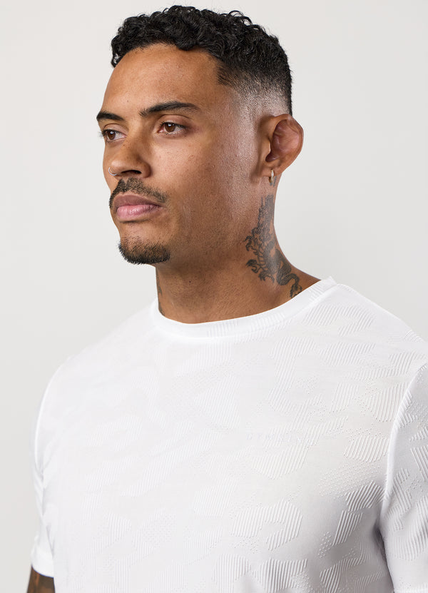 Gym King Progress Texture Tee White