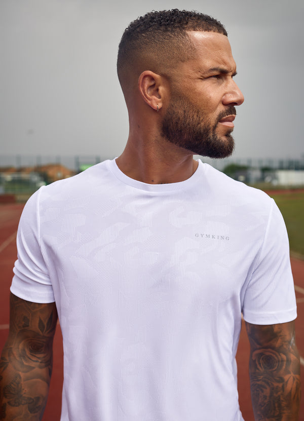 gym king Progress Texture Tee White