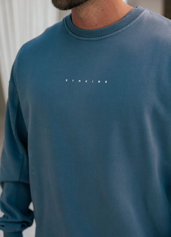 Gym King Purpose Washed Crew Deep Indigo
