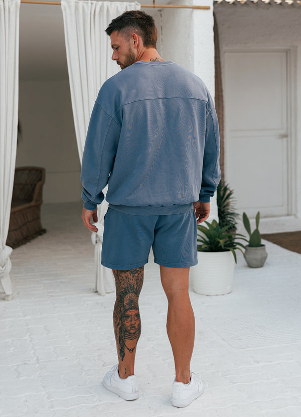 Gym King Purpose Washed Crew Deep Indigo