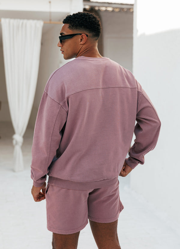 gym king Purpose Washed Crew Dusky Mauve