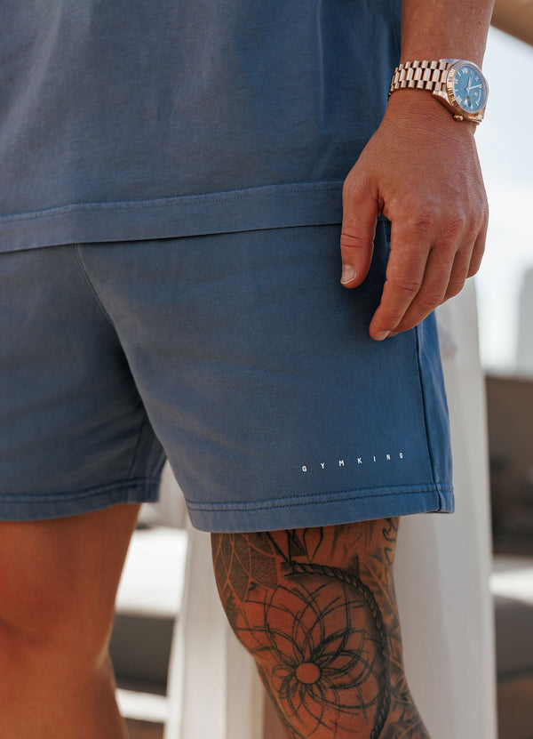 Gym King Purpose Washed Short Deep Indigo