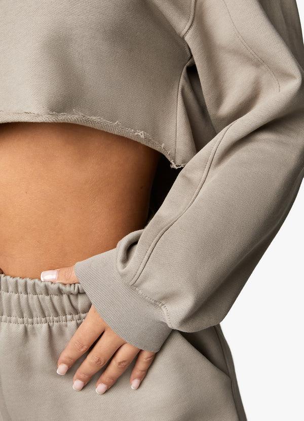 Gym King Radiance Crop Sweatshirt Mocha