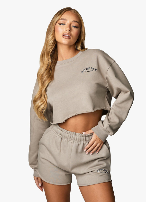 gym king Radiance Crop Sweatshirt Mocha