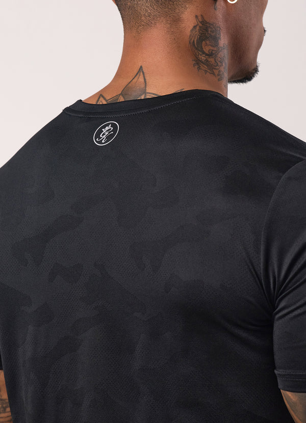 Gym King Relentless Camo Tee Black