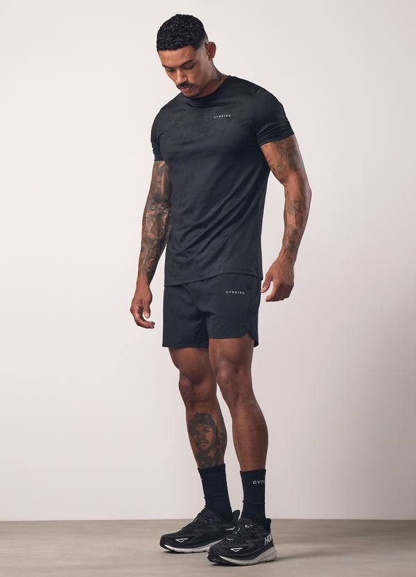 Gym King Relentless Camo Tee Black