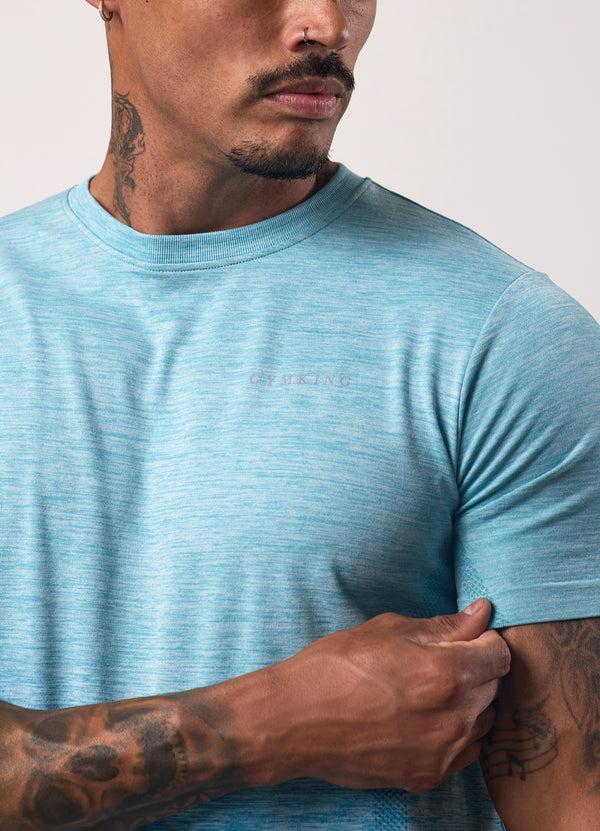 Gym King Relentless Ombre Seamless Tee Sea Mist