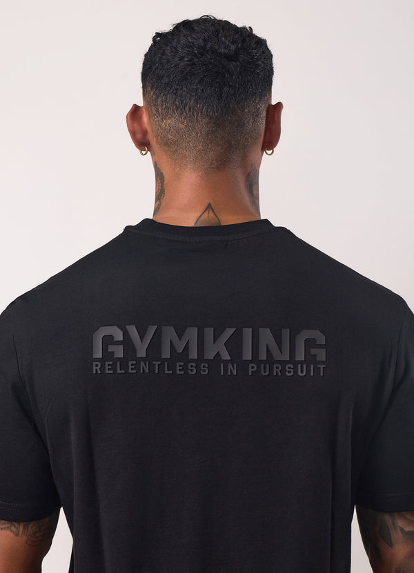 Gym King Relentless Tee Black