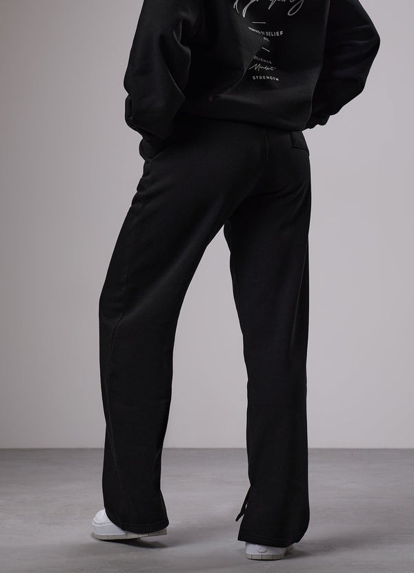 Gym King Reset Straight Leg Fleece Jogger Black