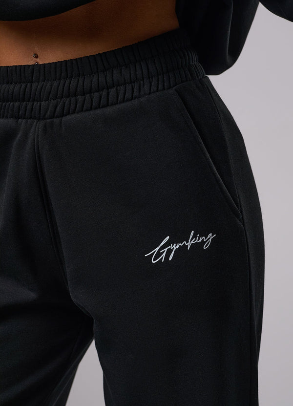 Gym King Reset Straight Leg Fleece Jogger Black