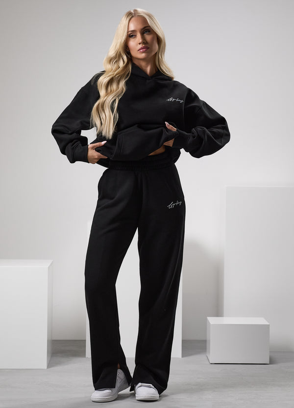 gym king Reset Straight Leg Fleece Jogger Black