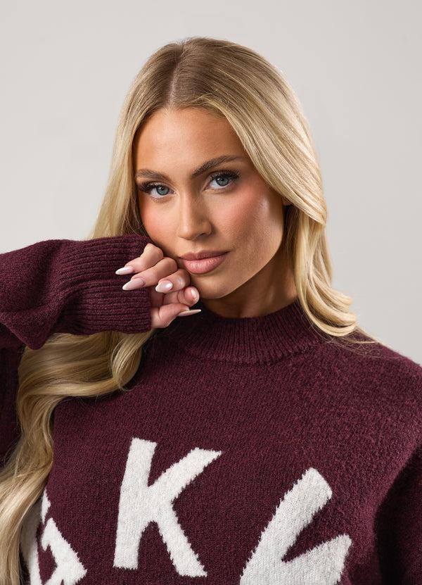 gym king Restore Knit Crew Fig/Cream