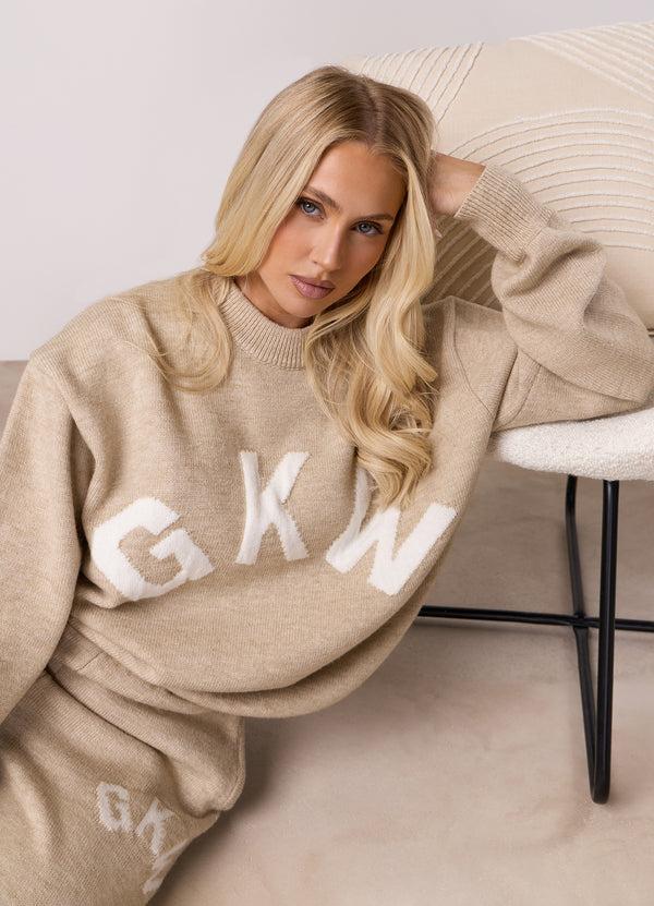 Gym King Restore Knit Crew Oatmeal Marl