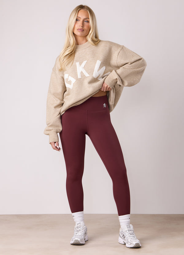 Gym King Restore Knit Crew Oatmeal Marl