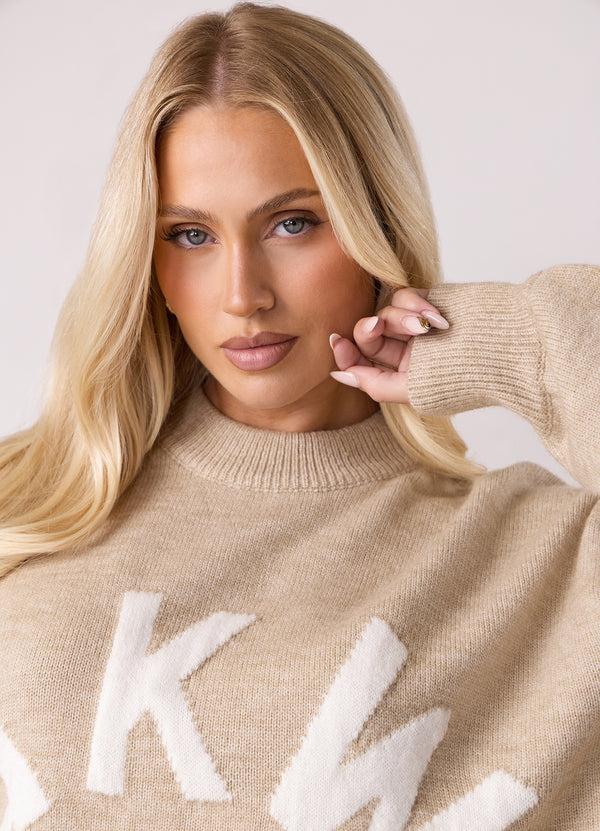 gym king Restore Knit Crew Oatmeal Marl