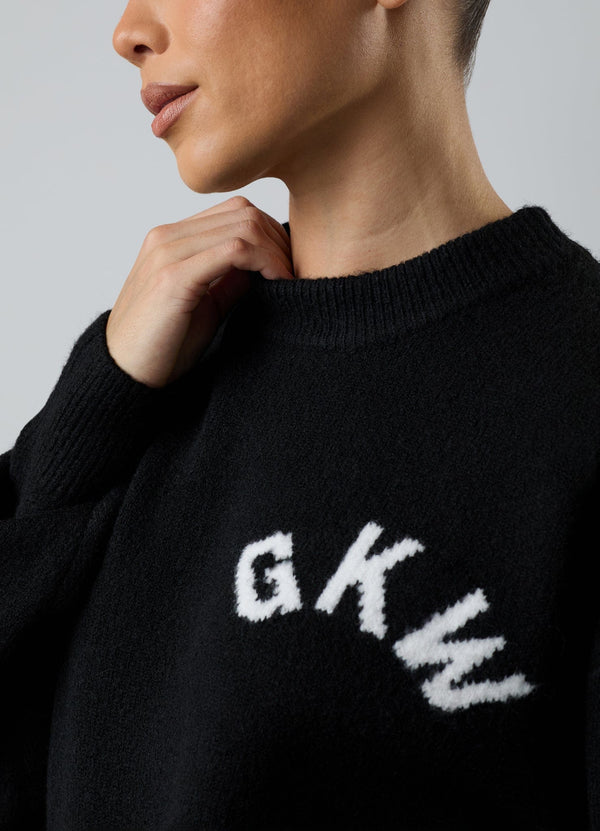 Gym King Restore Knitted Crew Black