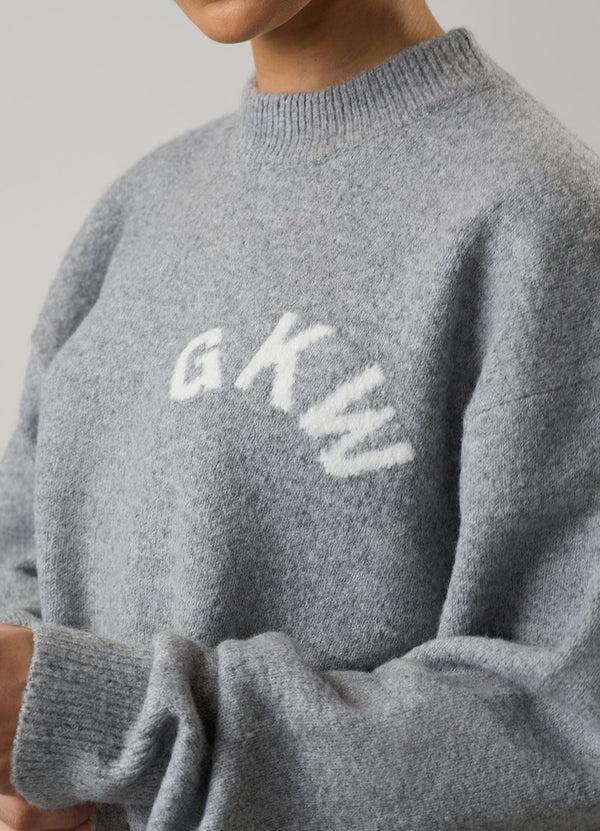 Gym King Restore Knitted Crew Grey Marl