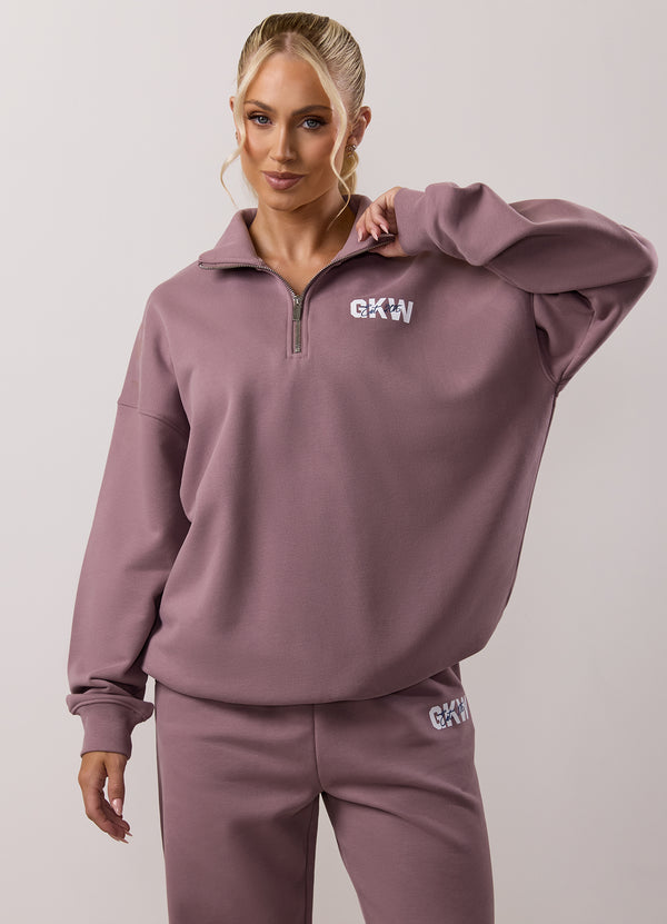 Gym King Revive Peached 1/4 Zip Funnel Purple Fog