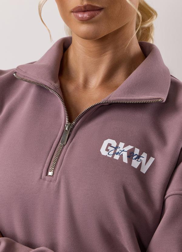 Gym King Revive Peached 1/4 Zip Funnel Purple Fog