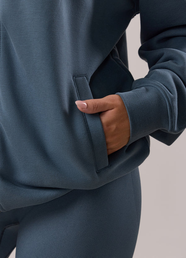 Gym King Revive Peached Full Zip Funnel Storm Blue